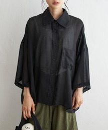 シアーボックスシルエットシャツ