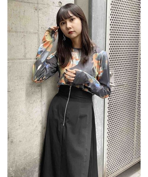 MURUA（ムルーア）の「サムホールトップス【WEB限定ロンTEE】（Tシャツ/カットソー・レディース・ホワイト/ブラック/ダークブラウン/ピンク/イエロー/ブルー/その他1・FREE）」の16枚目の写真