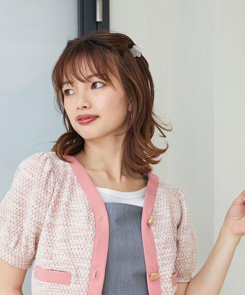 MAJESTIC LEGON(マジェスティックレゴン)の「モチーフミニクリップセット(バレッタ/ヘアクリップ・レディース・ブラック/A/アイボリー・FREE)」の13枚目の写真