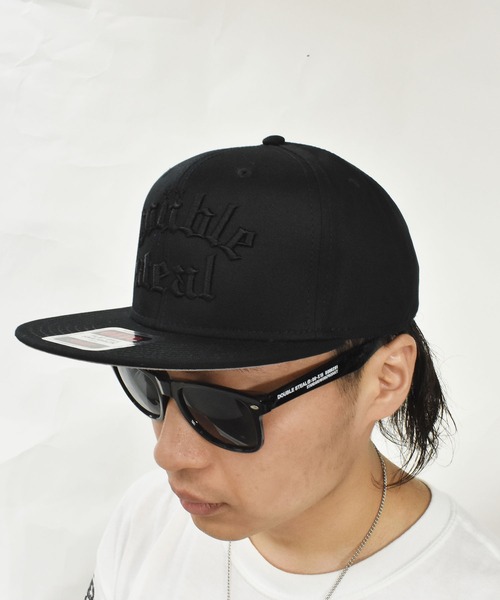 セール】ブラックレター刺繍 B.B.Cap（キャップ）｜DOUBLE STEAL