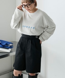 【forksy.】オーバーサイズシンプルロゴロンTオートミール