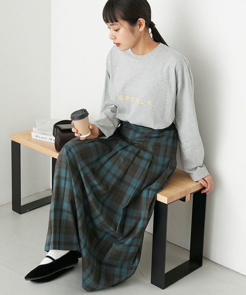 forksy.(フォルクシー)の「【forksy.】オーバーサイズシンプルロゴロンT(Tシャツ/カットソー・レディース・ブラック/オフホワイト/ボルドー/杢グレー/オートミール/ライトピンク/サックスブルー/レッド系/ブラウン・FREE)」の15枚目の写真