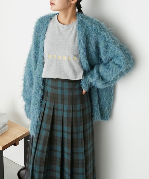 forksy.(フォルクシー)の「【forksy.】オーバーサイズシンプルロゴロンT(Tシャツ/カットソー・レディース・ブラック/オフホワイト/ボルドー/杢グレー/オートミール/ライトピンク/サックスブルー/レッド系/ブラウン・FREE)」の16枚目の写真