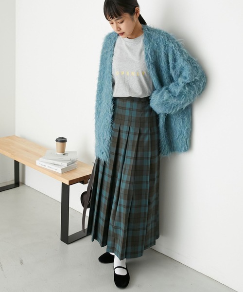 forksy.(フォルクシー)の「【forksy.】オーバーサイズシンプルロゴロンT(Tシャツ/カットソー・レディース・ブラック/オフホワイト/ボルドー/杢グレー/オートミール/ライトピンク/サックスブルー/レッド系/ブラウン・FREE)」の17枚目の写真