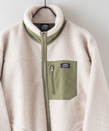 【OUTDOOR PRODUCTS/アウトドアプロダクツ】防風 ボアスタンドカラ―ブルゾン ボアフリースジャケット モコモコ