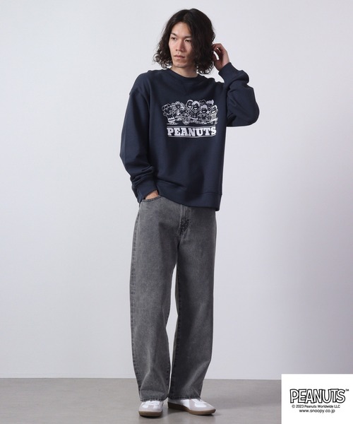 PEANUTS(ピーナッツ)の「PEANUTS ヘビーウェイトト ヴィンテージ スヌーピー 裏毛 スウェット(スウェット・レディース・ピンク/ネイビー/アイボリー/ピンク系/チャコール/イエロー・S/LL/M/L)」の14枚目の写真