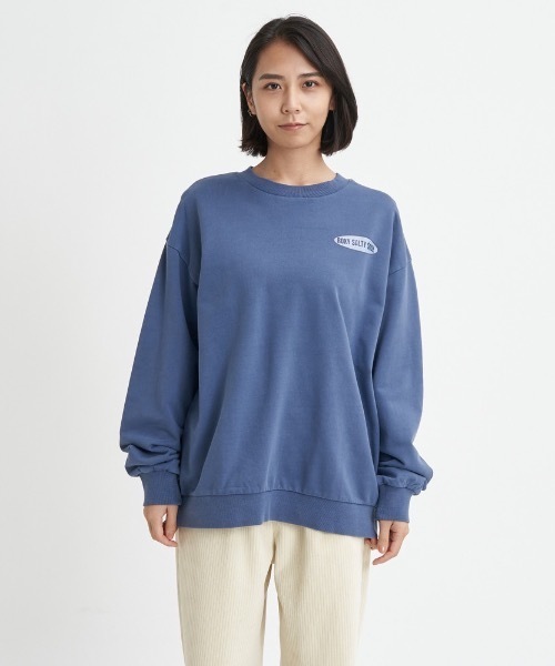 ROXY(ロキシー)の「SALTY SOUL/ロキシー裏毛ヴィンテージライクグラフィックデザインクルーネックトップス(スウェット・レディース・ネイビー/グリーン/グレー・LARGE/MEDIUM/SMALL)」の8枚目の写真