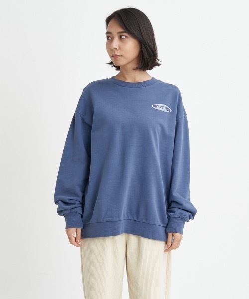 ROXY(ロキシー)の「SALTY SOUL/ロキシー裏毛ヴィンテージライクグラフィックデザインクルーネックトップス(スウェット・レディース・ネイビー/グリーン/グレー・LARGE/MEDIUM/SMALL)」の9枚目の写真