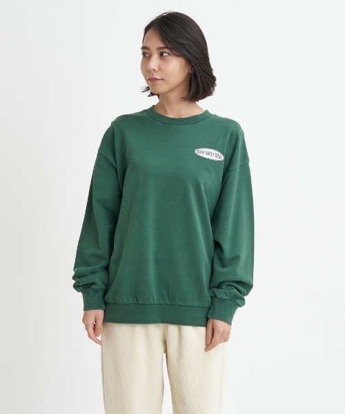 ROXY(ロキシー)の「SALTY SOUL/ロキシー裏毛ヴィンテージライクグラフィックデザインクルーネックトップス(スウェット・レディース・ネイビー/グリーン/グレー・LARGE/MEDIUM/SMALL)」の6枚目の写真