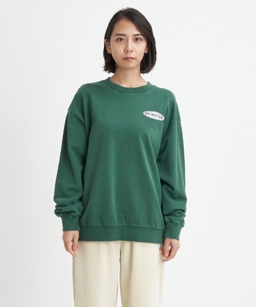 ROXY(ロキシー)の「SALTY SOUL/ロキシー裏毛ヴィンテージライクグラフィックデザインクルーネックトップス(スウェット・レディース・ネイビー/グリーン/グレー・LARGE/MEDIUM/SMALL)」の7枚目の写真