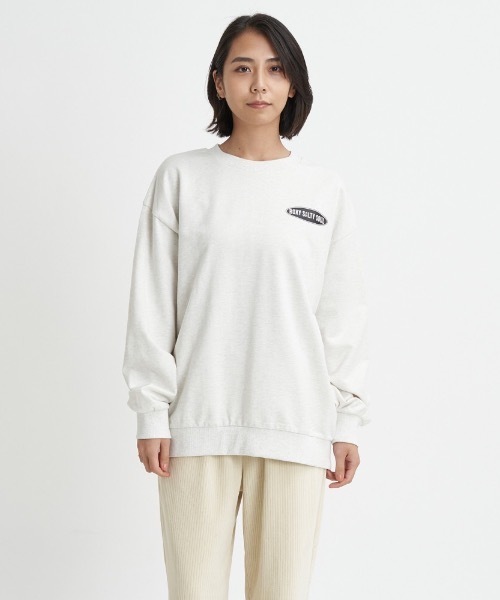 ROXY(ロキシー)の「SALTY SOUL/ロキシー裏毛ヴィンテージライクグラフィックデザインクルーネックトップス(スウェット・レディース・ネイビー/グリーン/グレー・LARGE/MEDIUM/SMALL)」の4枚目の写真