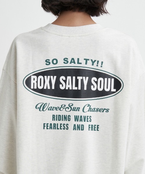 ROXY(ロキシー)の「SALTY SOUL/ロキシー裏毛ヴィンテージライクグラフィックデザインクルーネックトップス(スウェット・レディース・ネイビー/グリーン/グレー・LARGE/MEDIUM/SMALL)」の10枚目の写真