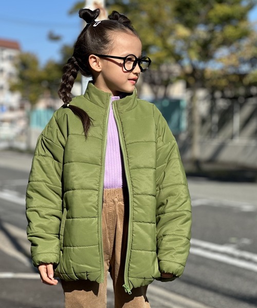 BIG FIELD（ビッグフィールド）の「スタンドカラーキルトジャケット（80～150cm）（その他アウター・キッズ・ブラック/パープル/グリーン/オレンジ・100/90/120/140/150/95/80/130/110）」の12枚目の写真