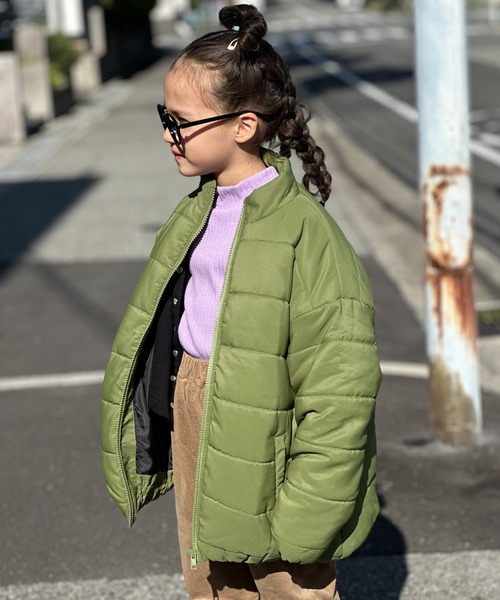 BIG FIELD（ビッグフィールド）の「スタンドカラーキルトジャケット（80～150cm）（その他アウター・キッズ・ブラック/パープル/グリーン/オレンジ・100/90/120/140/150/95/80/130/110）」の13枚目の写真