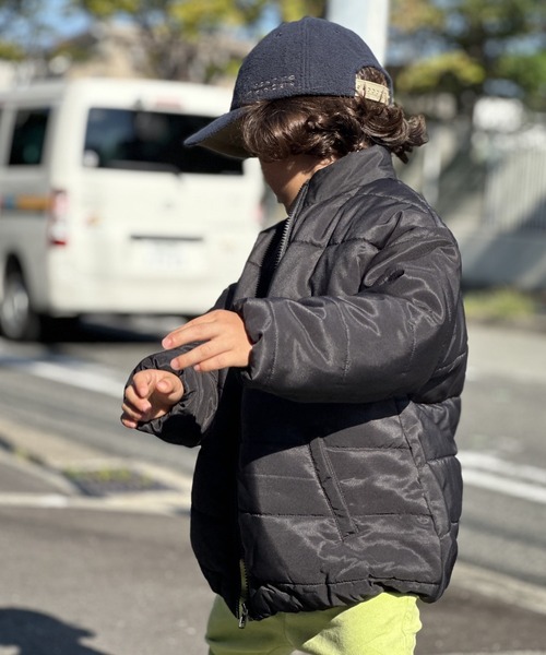 BIG FIELD（ビッグフィールド）の「スタンドカラーキルトジャケット（80～150cm）（その他アウター・キッズ・ブラック/パープル/グリーン/オレンジ・100/90/120/140/150/95/80/130/110）」の15枚目の写真