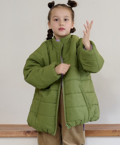 BIG FIELD（ビッグフィールド）の「スタンドカラーキルトジャケット（80～150cm）（その他アウター・キッズ・ブラック/パープル/グリーン/オレンジ・100/90/120/140/150/95/80/130/110）」の16枚目の写真