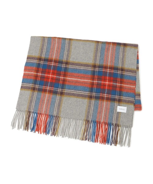 SHIPS any（シップス エニィ）の「SHIPS any: ウール チェック ストール（ストール/ショール・レディース・グリーン/ネイビー/グレー・ONE SIZE）」の5枚目の写真