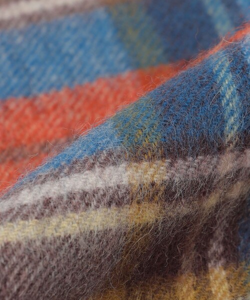 SHIPS any（シップス エニィ）の「SHIPS any: ウール チェック ストール（ストール/ショール・レディース・グリーン/ネイビー/グレー・ONE SIZE）」の7枚目の写真