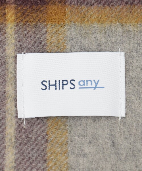 SHIPS any（シップス エニィ）の「SHIPS any: ウール チェック ストール（ストール/ショール・レディース・グリーン/ネイビー/グレー・ONE SIZE）」の8枚目の写真