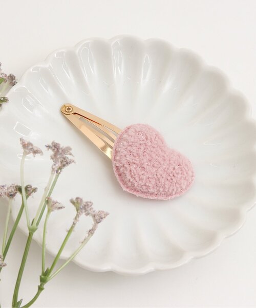 apres les cours（アプレレクール）の「ボア&ファーヘアピン（ヘアピン・キッズ・ピンク/アイボリー/オフホワイト/グレー・FREE）」の4枚目の写真