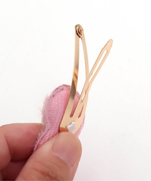 apres les cours（アプレレクール）の「ボア&ファーヘアピン（ヘアピン・キッズ・ピンク/アイボリー/オフホワイト/グレー・FREE）」の7枚目の写真