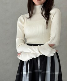 Per sist ence | アームウォーマー風ハイネックリブプルオーバー(ニット/セーター)