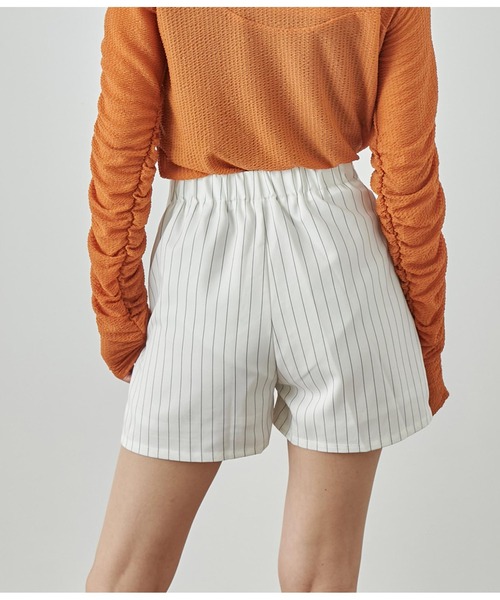 ANAP（アナップ）の「ジップデザインストライプショートパンツ【セットアップ対応】（その他パンツ・レディース・ブラウン/オフホワイト/スミクロ・FREE）」の13枚目の写真