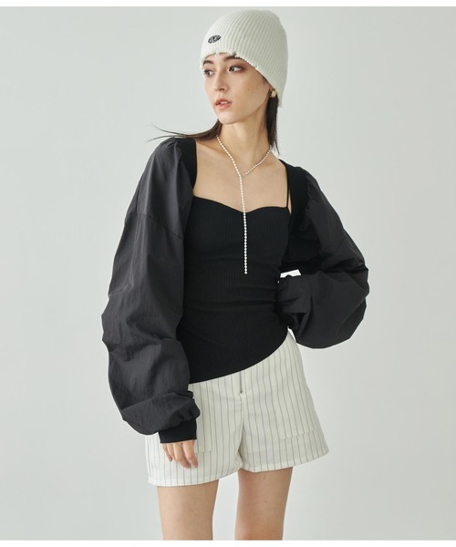 ANAP（アナップ）の「ジップデザインストライプショートパンツ【セットアップ対応】（その他パンツ・レディース・ブラウン/オフホワイト/スミクロ・FREE）」の19枚目の写真