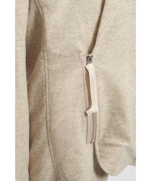 gomme（ゴム）の「ミルドフラノ　ファスナー開きジャケット（テーラードジャケット・レディース・ブラック/オートミール・MEDIUM）」の15枚目の写真