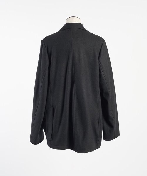 gomme（ゴム）の「ミルドフラノ　ファスナー開きジャケット（テーラードジャケット・レディース・ブラック/オートミール・MEDIUM）」の18枚目の写真