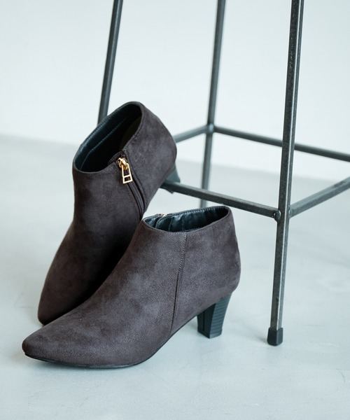 ROPE' PICNIC（ロペピクニック）の「アンクルブーティ（ブーツ・レディース・チャコールグレー/ブラック/ベージュ系その他2・22.5cm/23.0cm/23.5cm/24.0cm/24.5cm）」の3枚目の写真