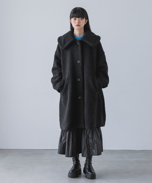 yuw(ユウ)の「ボアコート 976160(その他アウター・レディース・ブラック/ブラウン・FREE)」の3枚目の写真