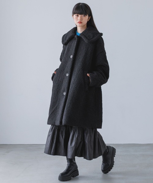 yuw(ユウ)の「ボアコート 976160(その他アウター・レディース・ブラック/ブラウン・FREE)」の4枚目の写真