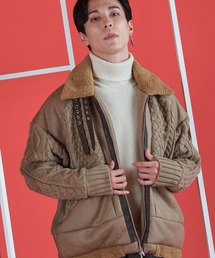NO ID. | 【NO ID.】Changing Knit B-3 Big Blouson / チェンジング ニット B-3 ビッグ ブルゾン(ブルゾン)