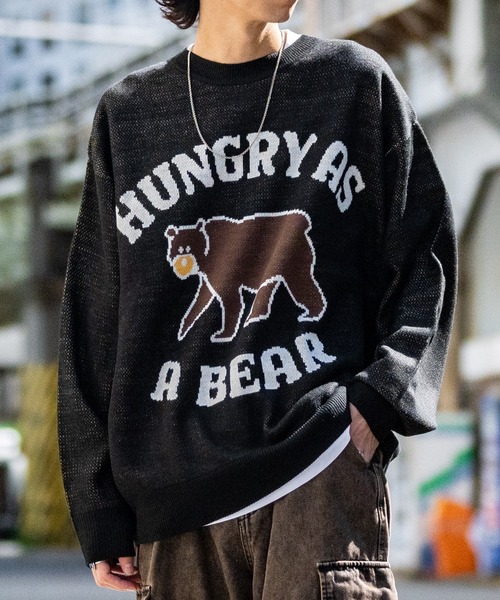 JOHN'S CLOSET(ジョンズクローゼット)の「【13】グラフィックWジャガード クルーネックニット(ニット/セーター・メンズ・オフホワイト/ホワイト系その他2/ブラック系その他/ホワイト系その他/ホワイト系その他3/ブラック系その他2/ブラック/ブラック系その他3/ブルーグレー・LARGE/MEDIUM)」の7枚目の写真