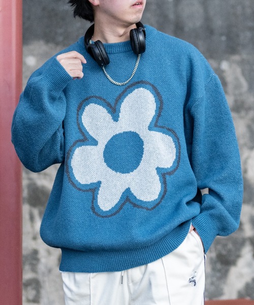 JOHN'S CLOSET(ジョンズクローゼット)の「【13】グラフィックWジャガード クルーネックニット(ニット/セーター・メンズ・オフホワイト/ホワイト系その他2/ブラック系その他/ホワイト系その他/ホワイト系その他3/ブラック系その他2/ブラック/ブラック系その他3/ブルーグレー・LARGE/MEDIUM)」の9枚目の写真