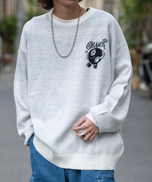 JOHN'S CLOSET(ジョンズクローゼット)の「【13】グラフィックWジャガード クルーネックニット(ニット/セーター・メンズ・オフホワイト/ホワイト系その他2/ブラック系その他/ホワイト系その他/ホワイト系その他3/ブラック系その他2/ブラック/ブラック系その他3/ブルーグレー・LARGE/MEDIUM)」の10枚目の写真