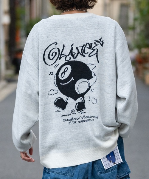 JOHN'S CLOSET(ジョンズクローゼット)の「【13】グラフィックWジャガード クルーネックニット(ニット/セーター・メンズ・オフホワイト/ホワイト系その他2/ブラック系その他/ホワイト系その他/ホワイト系その他3/ブラック系その他2/ブラック/ブラック系その他3/ブルーグレー・LARGE/MEDIUM)」の12枚目の写真