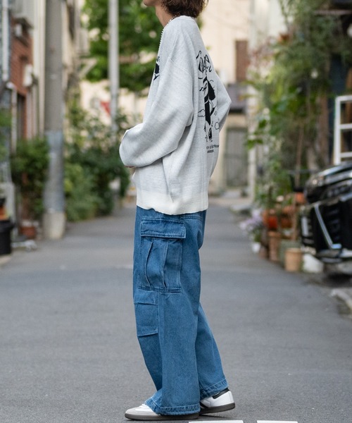 JOHN'S CLOSET(ジョンズクローゼット)の「【13】グラフィックWジャガード クルーネックニット(ニット/セーター・メンズ・オフホワイト/ホワイト系その他2/ブラック系その他/ホワイト系その他/ホワイト系その他3/ブラック系その他2/ブラック/ブラック系その他3/ブルーグレー・LARGE/MEDIUM)」の14枚目の写真