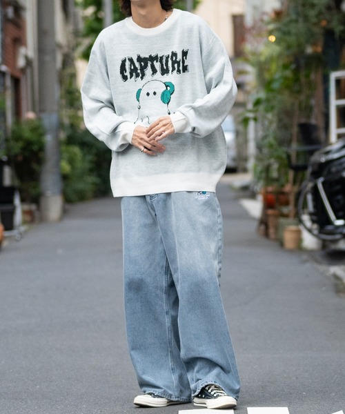 JOHN'S CLOSET(ジョンズクローゼット)の「【13】グラフィックWジャガード クルーネックニット(ニット/セーター・メンズ・オフホワイト/ホワイト系その他2/ブラック系その他/ホワイト系その他/ホワイト系その他3/ブラック系その他2/ブラック/ブラック系その他3/ブルーグレー・LARGE/MEDIUM)」の19枚目の写真