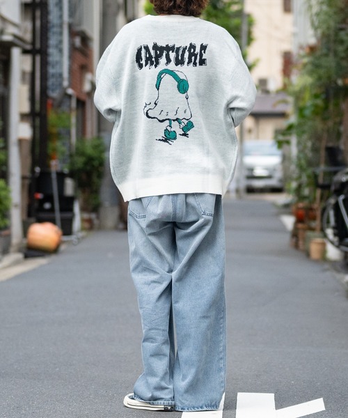 JOHN'S CLOSET(ジョンズクローゼット)の「【13】グラフィックWジャガード クルーネックニット(ニット/セーター・メンズ・オフホワイト/ホワイト系その他2/ブラック系その他/ホワイト系その他/ホワイト系その他3/ブラック系その他2/ブラック/ブラック系その他3/ブルーグレー・LARGE/MEDIUM)」の21枚目の写真