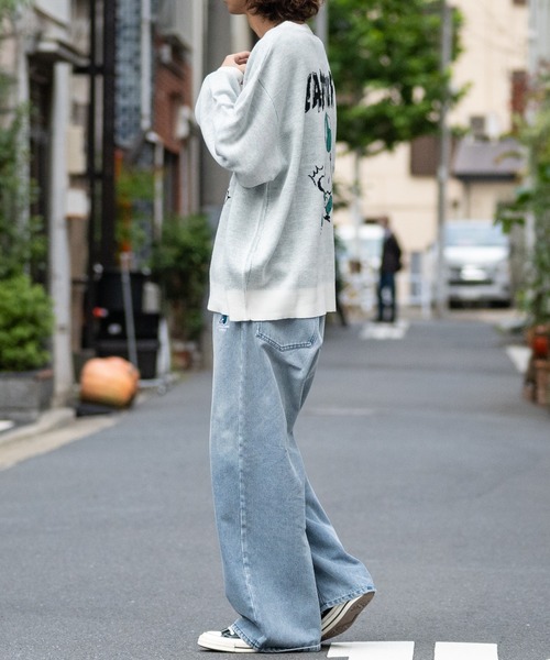 JOHN'S CLOSET(ジョンズクローゼット)の「【13】グラフィックWジャガード クルーネックニット(ニット/セーター・メンズ・オフホワイト/ホワイト系その他2/ブラック系その他/ホワイト系その他/ホワイト系その他3/ブラック系その他2/ブラック/ブラック系その他3/ブルーグレー・LARGE/MEDIUM)」の20枚目の写真