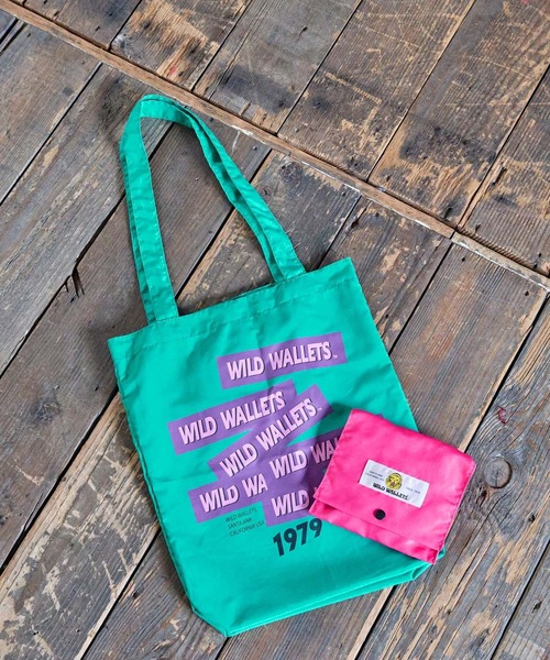 PBLIM(ページボーイリム)の「PBLIM/WWコラボエコトートバッグ(トートバッグ・レディース・グリーン/ピンク・FREE)」の2枚目の写真