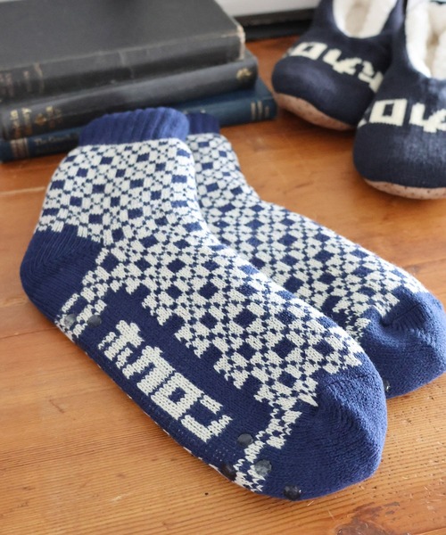 LEPSIM（レプシィム）の「【LEPSIM×ホカロン】チェック柄ソックス　981576（ソックス/靴下・レディース・キャメル/ネイビー/レッド・ONE SIZE）」の2枚目の写真