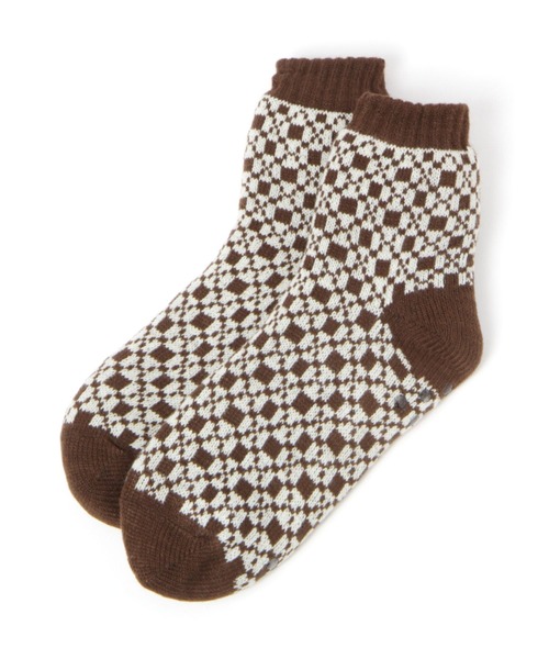 LEPSIM（レプシィム）の「【LEPSIM×ホカロン】チェック柄ソックス　981576（ソックス/靴下・レディース・キャメル/ネイビー/レッド・ONE SIZE）」の5枚目の写真