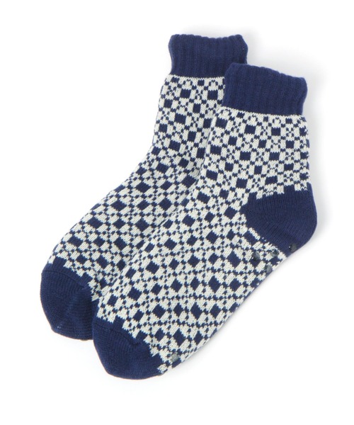 LEPSIM（レプシィム）の「【LEPSIM×ホカロン】チェック柄ソックス　981576（ソックス/靴下・レディース・キャメル/ネイビー/レッド・ONE SIZE）」の6枚目の写真