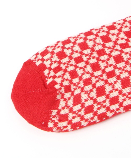 LEPSIM（レプシィム）の「【LEPSIM×ホカロン】チェック柄ソックス　981576（ソックス/靴下・レディース・キャメル/ネイビー/レッド・ONE SIZE）」の9枚目の写真