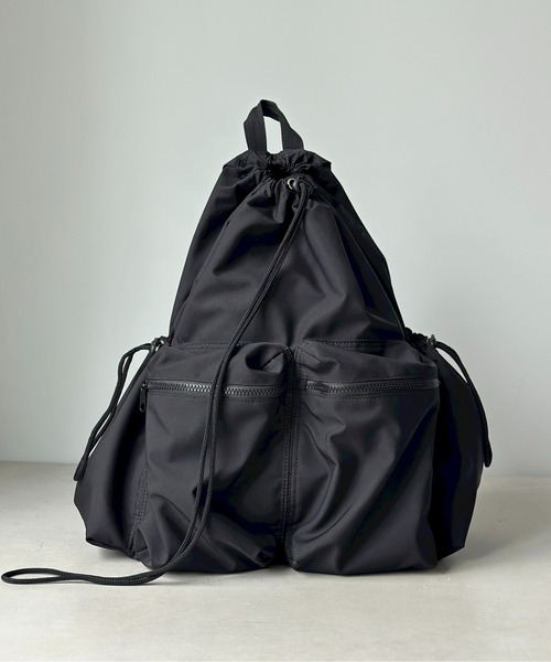 CPCM（シーピーシーエム）の「【PIPI'Sセレクト】ドロスト2WAYリュック（バックパック/リュック・メンズ・ブラック/アイボリー・FREE）」の9枚目の写真