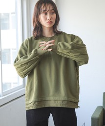 niko and... | ZIPミリタリーキルトプルオーバー(スウェット)