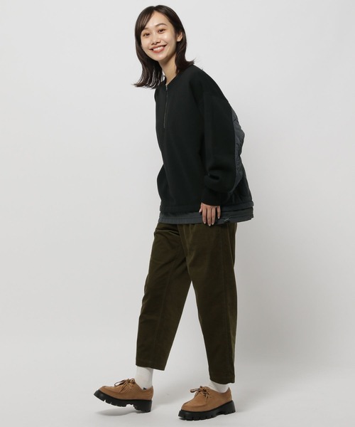 niko and...（ニコアンド）の「ZIPミリタリーキルトプルオーバー（スウェット・レディース・アイボリー/パープル/ブラック/カーキ・LARGE/MEDIUM）」の13枚目の写真